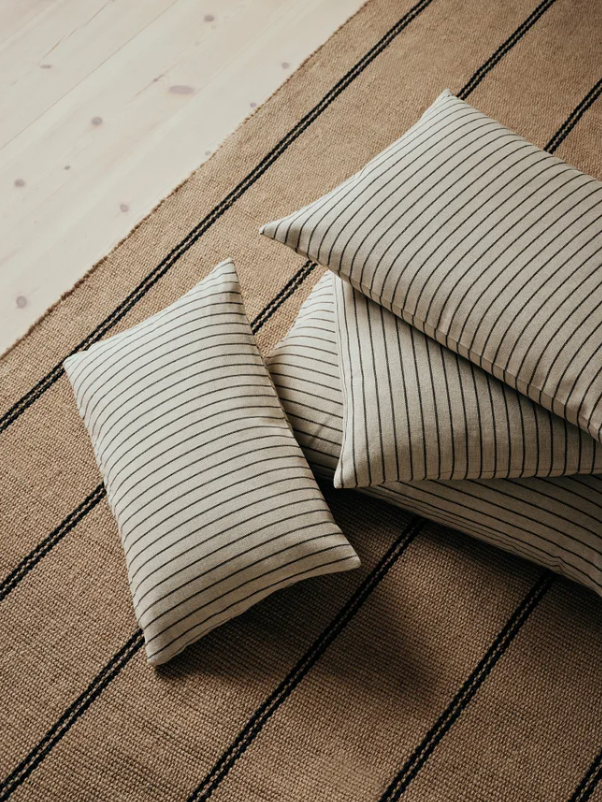 BROSTE Cushion Cover | Light Beige/Black | 60x60