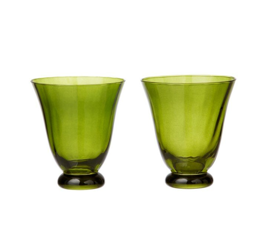 Trellis Water Glass | Seaweed | Set of 2