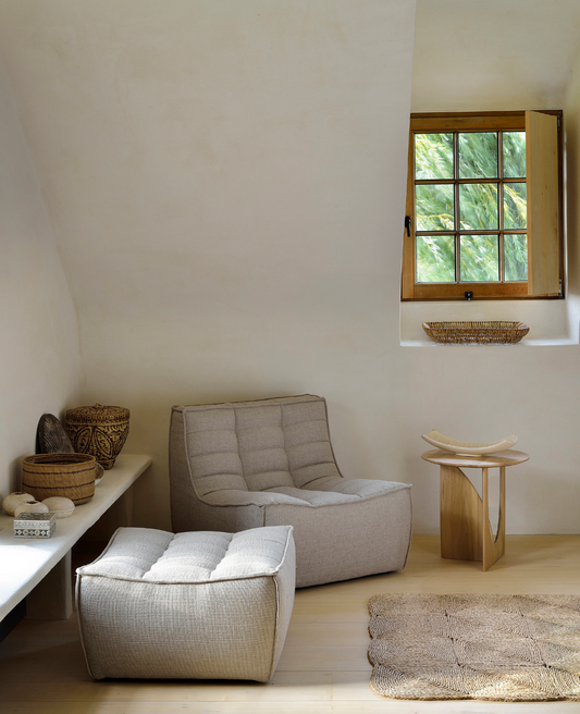 Henry Modular Foot Stool | Beige
