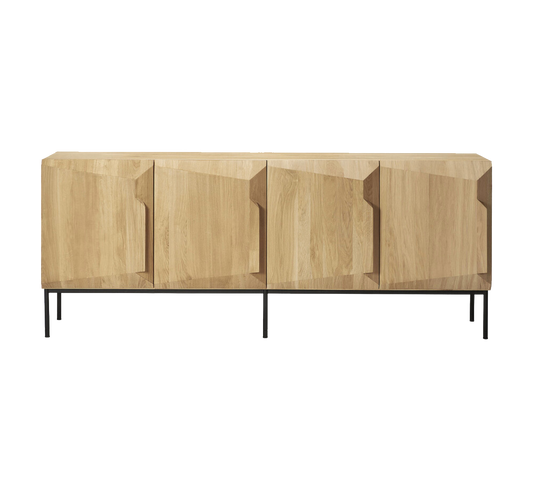 Scandinavian Oak Sideboard 4 Door - Oak