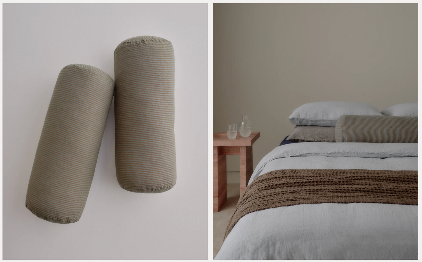 Hale Mercantile | Basix Stripe Linen Bolster