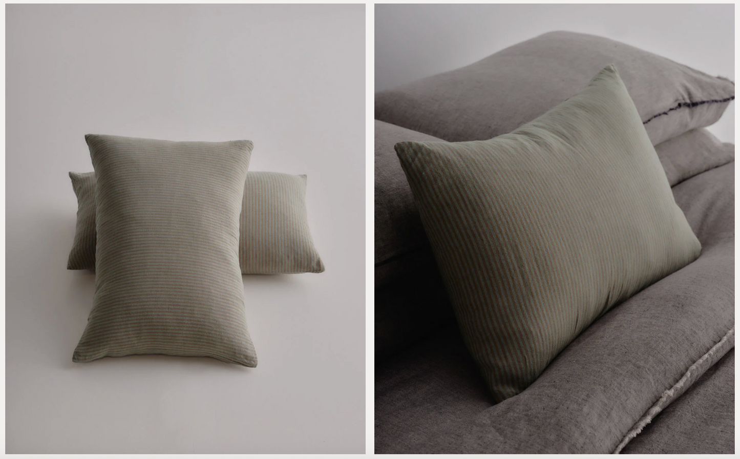 Hale Mercantile | Basix Stripe Linen Cushion