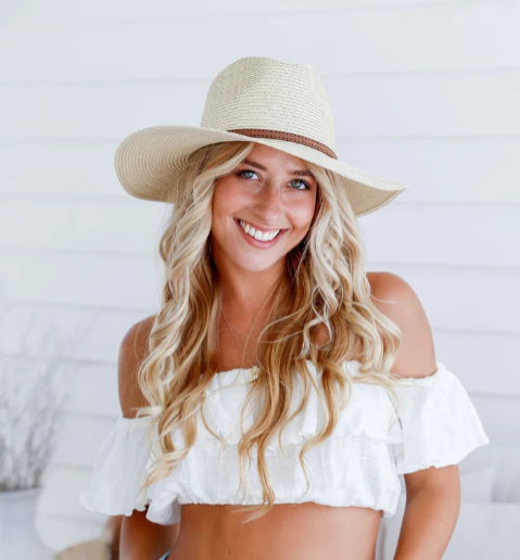 Panama Hat | Natural/Tan Detail Band