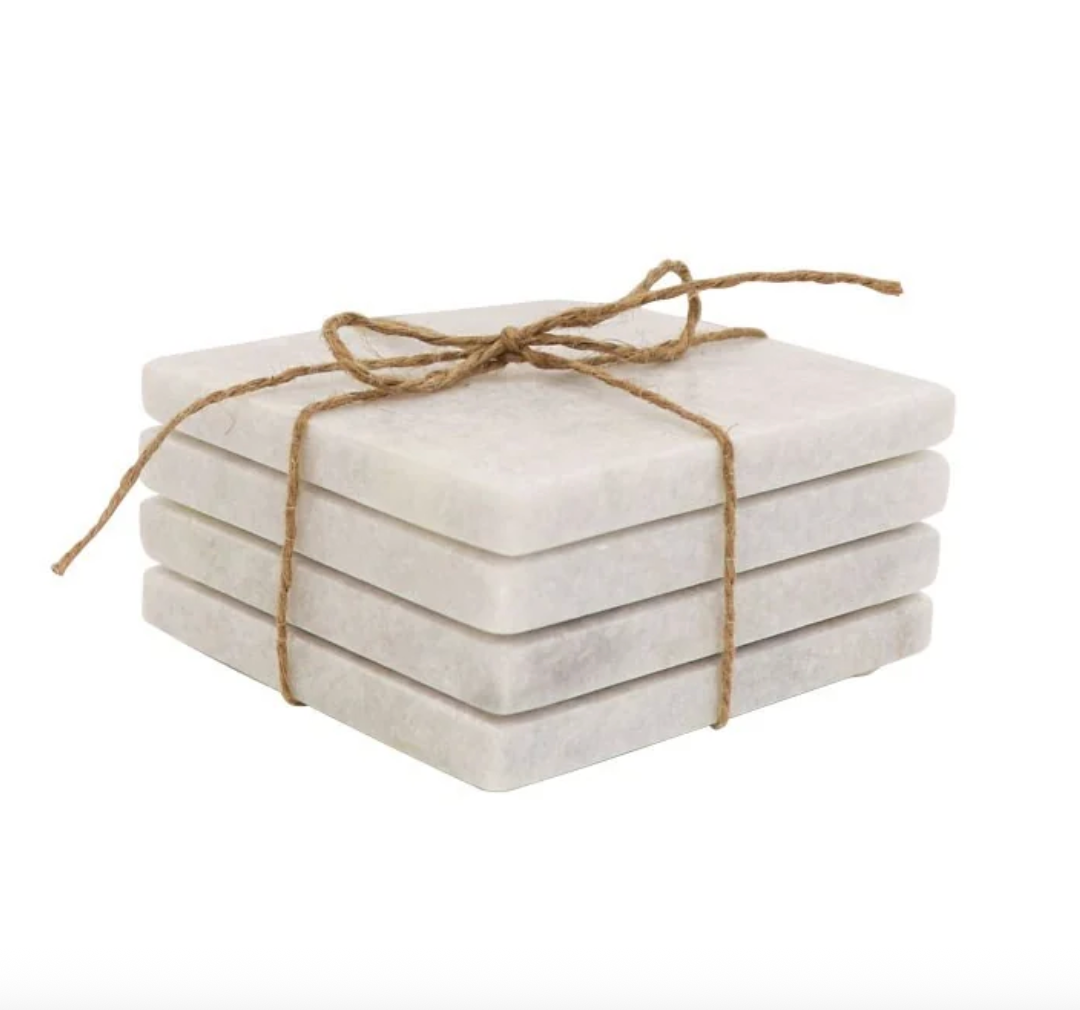 Marble Square Coaster | Set of 4
