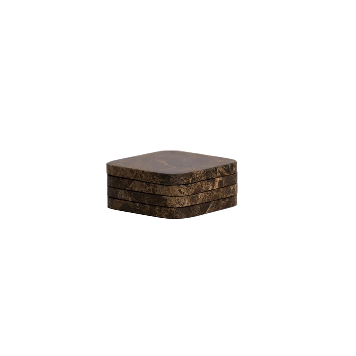 Stone Coasters S/4 Dark Marble