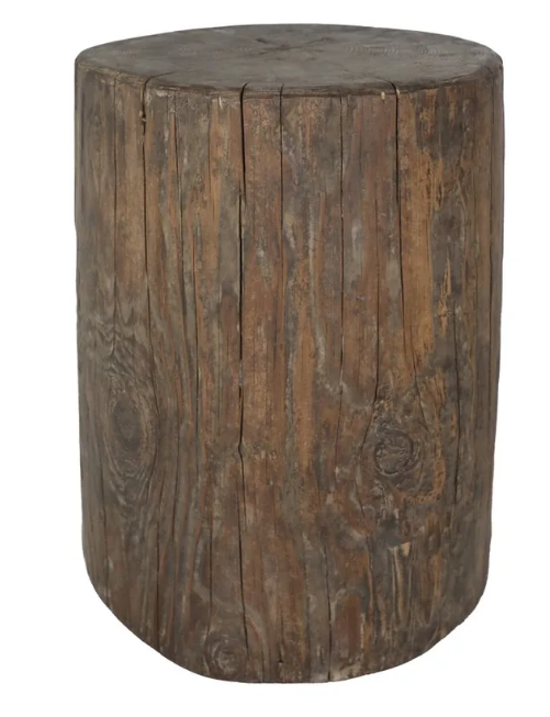 Round Stump Side Table 40Dia.x50cmH Walnut