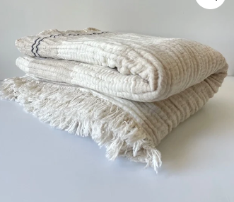 Tulle Linen & Cotton Throw/ 220x240cm