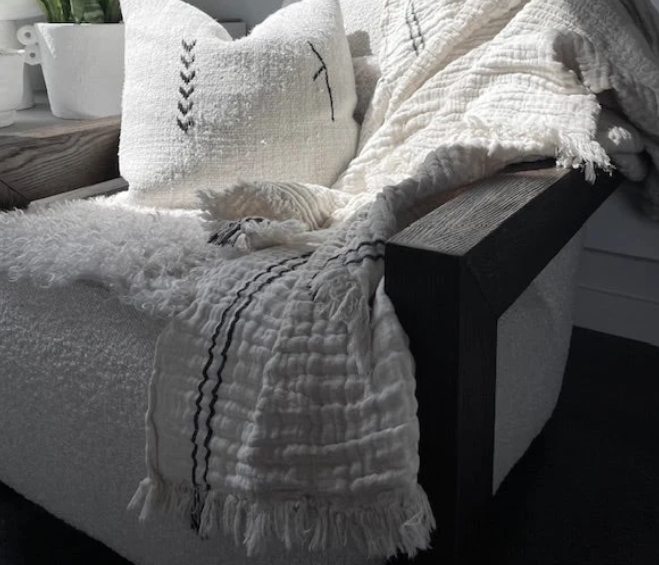 Tulle Linen & Cotton Throw 140 x 240 cm