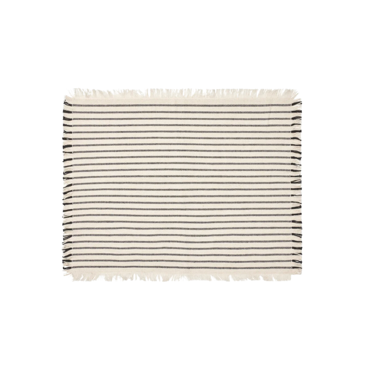 Elouise Off White/Black Placemat Set/2