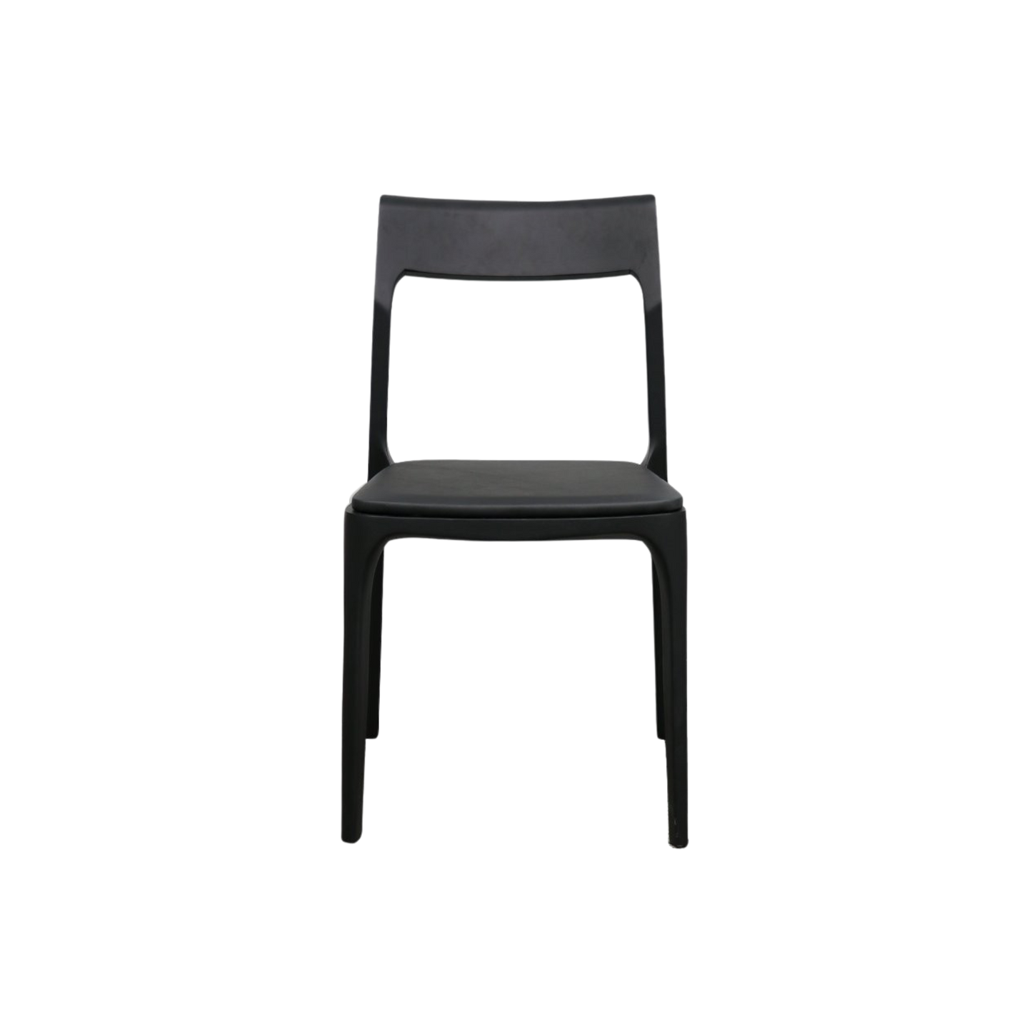 Cooper Stackable Dining Chair - Black Leather