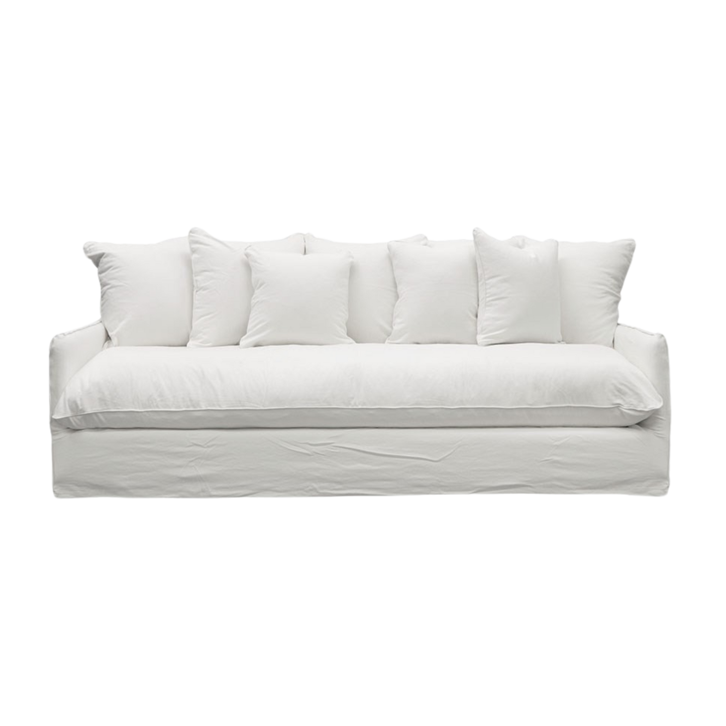 Lotus Slipcover Sofa 3 Seater - White