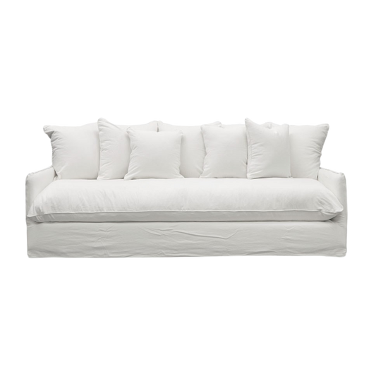 Lotus Slipcover Sofa 3 Seater - White