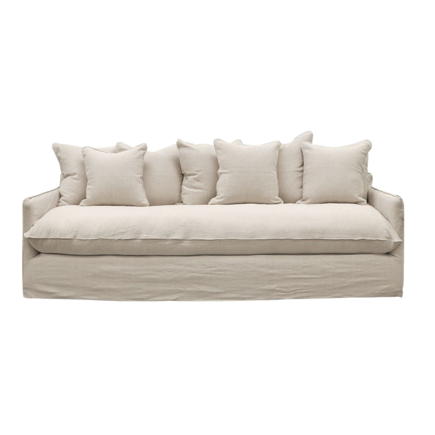 Lotus Slipcover Sofa 3 Seater - Oatmeal