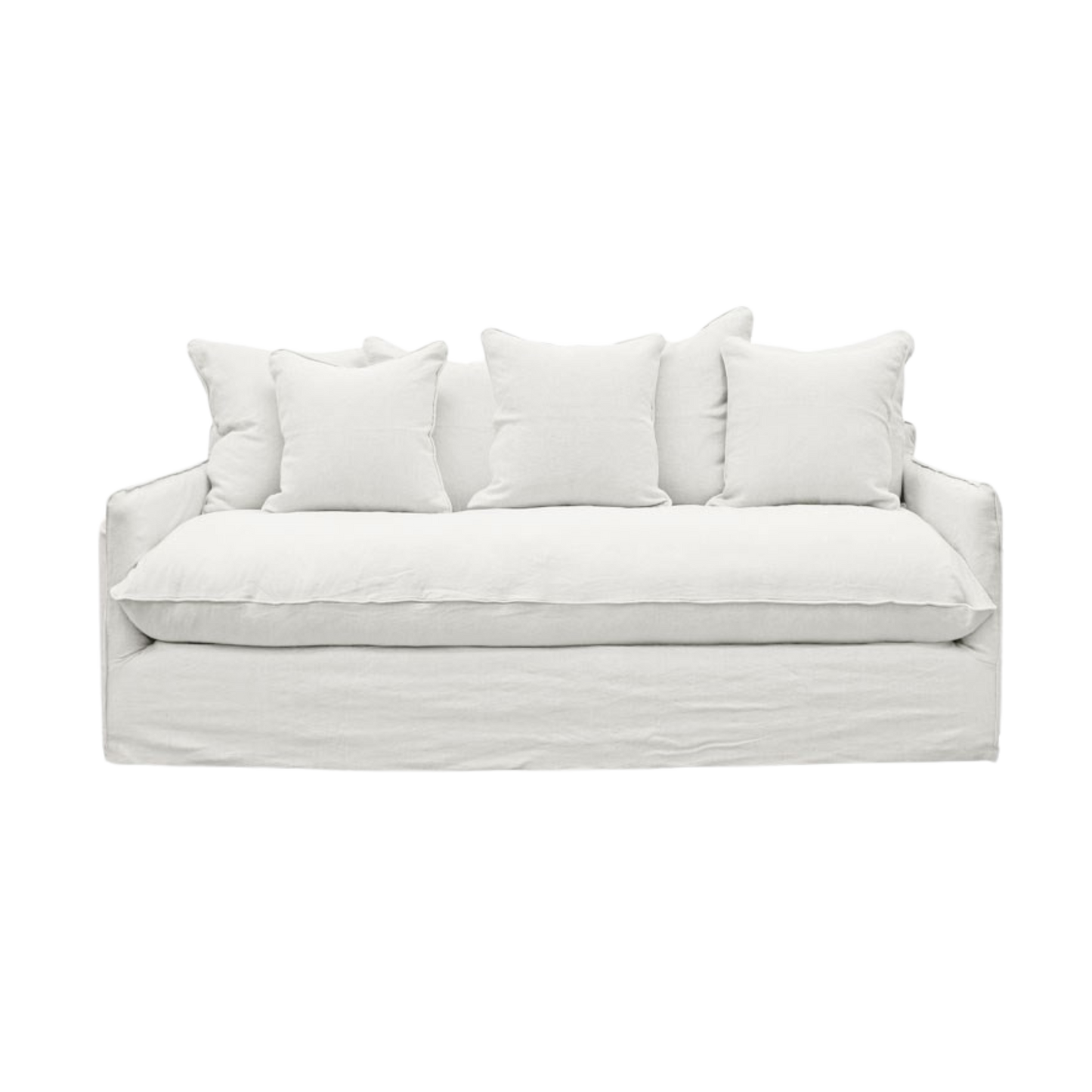 Lotus Slipcover Sofa 2 Seater - White