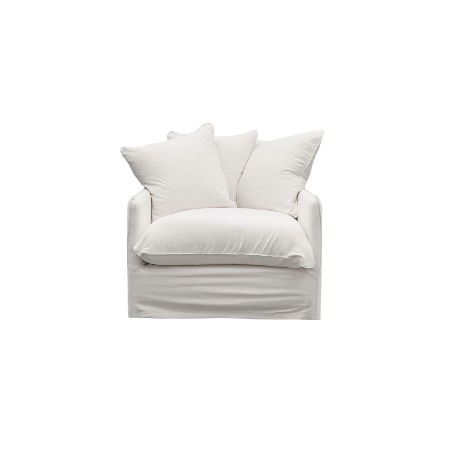 Lotus Slipcover Armchair - White