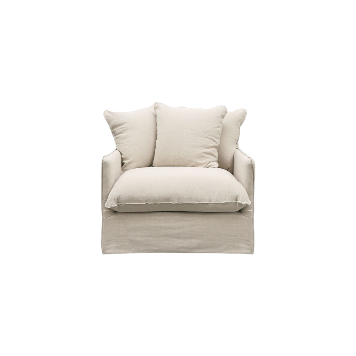 Lotus Slipcover Armchair - Oatmeal