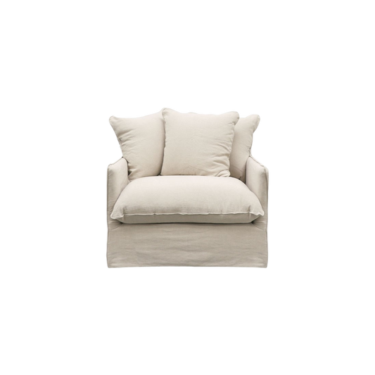 Lotus Slipcover Armchair - Oatmeal