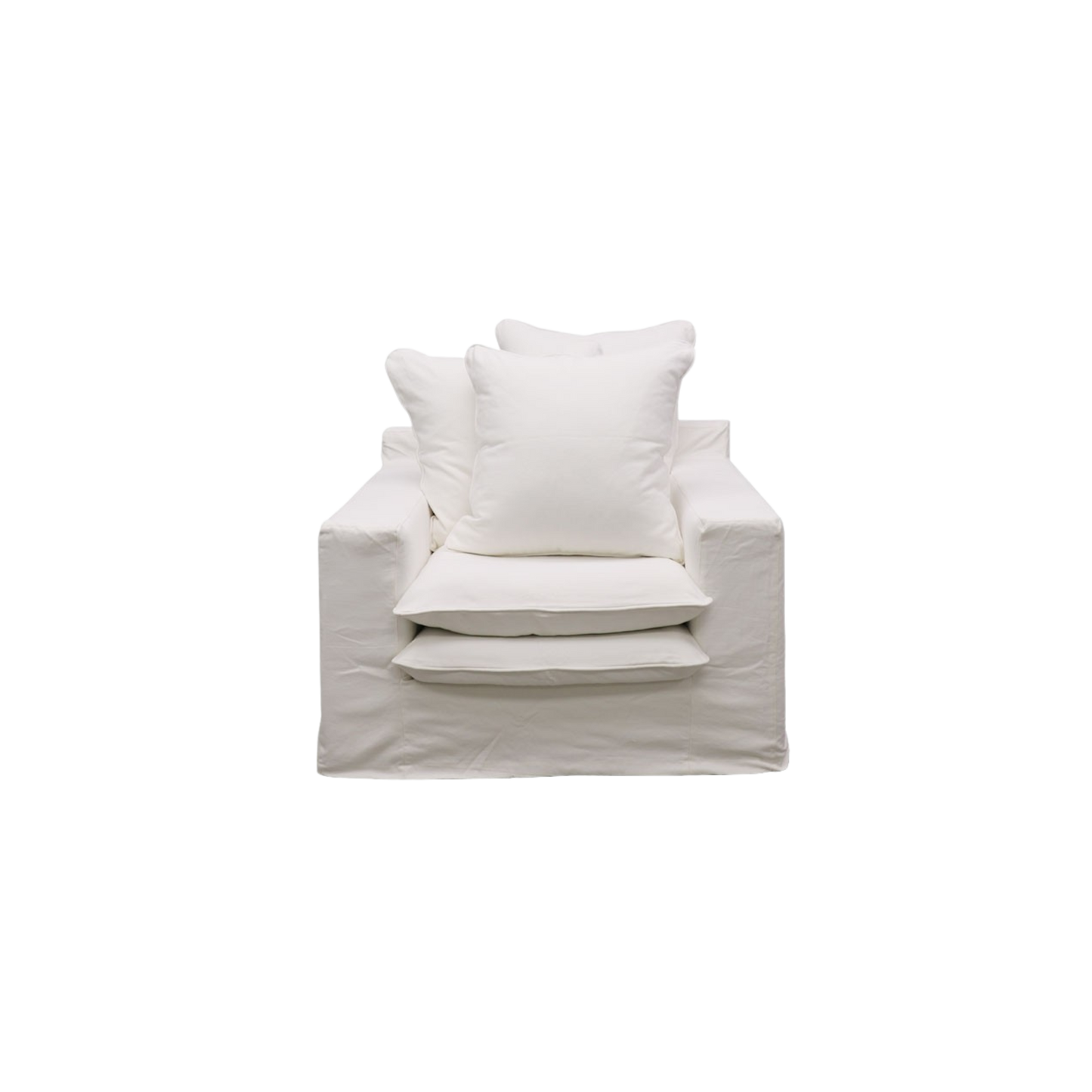 Keely Slipcover Armchair - White