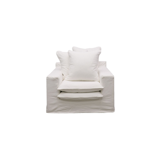 Keely Slipcover Armchair - White