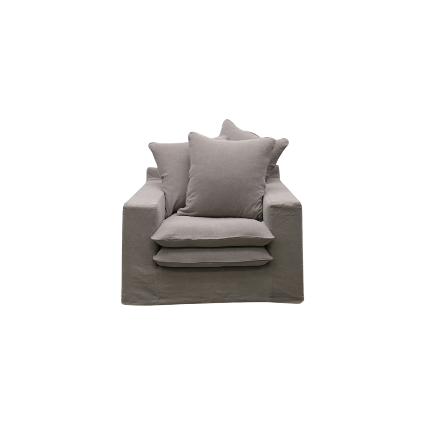 Keely Slipcover Armchair - Cement