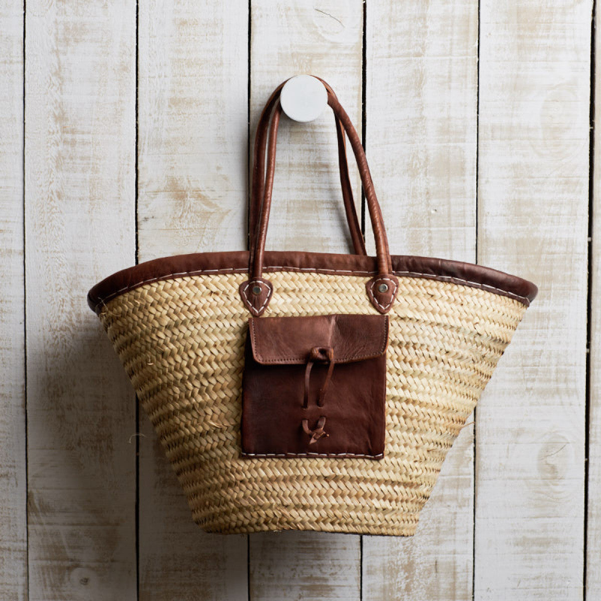 Market Bag | Biarritz | Leather Pocket