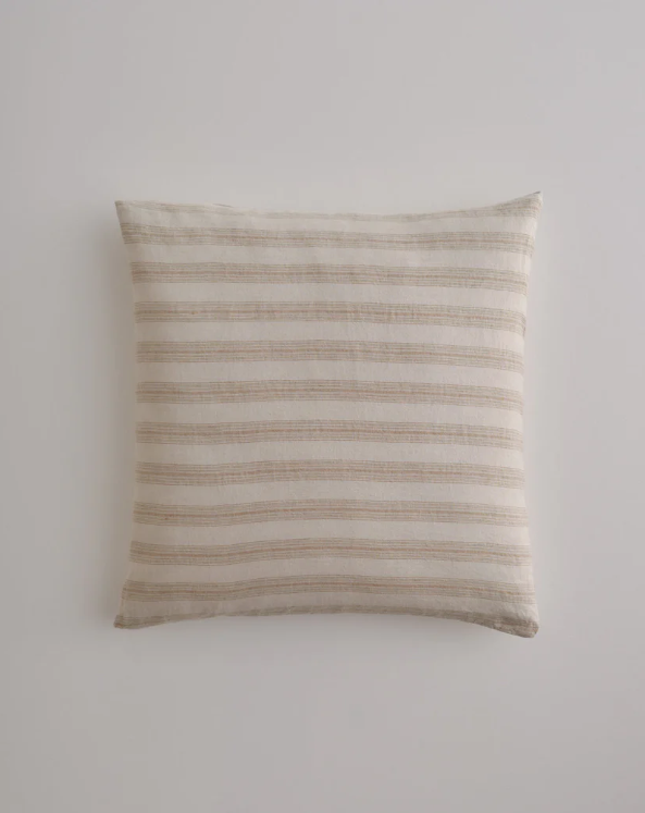 Hale Mercantile | Basix Stripe Linen Euro Pillowcase | Brun/Sable
