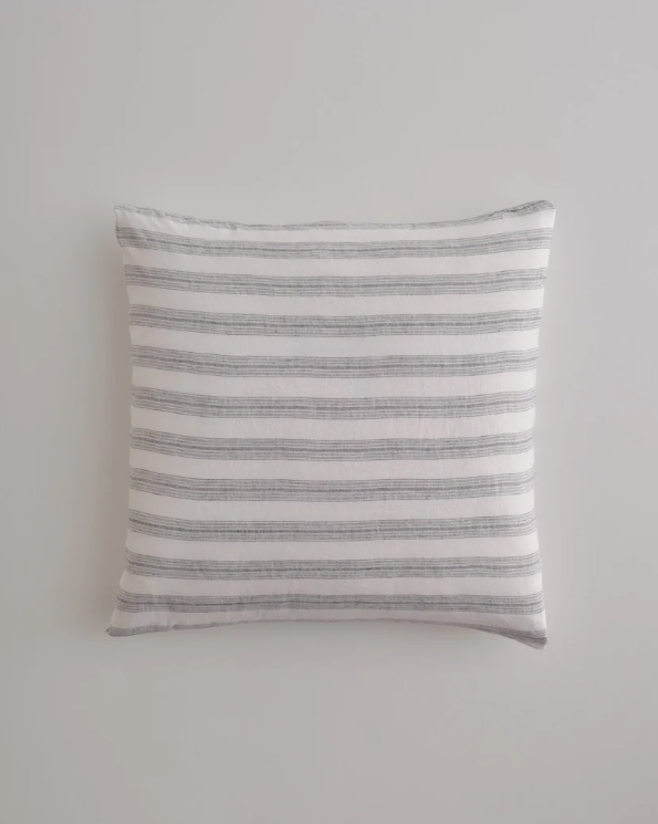 Hale Mercantile | Basix Stripe Linen Euro Pillowcase | Ayrton/Nox