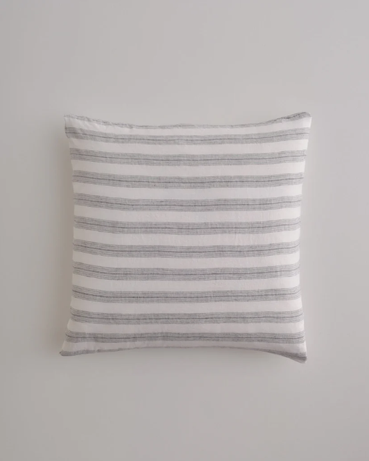 Hale Mercantile Basix Stripe Euro Linen Pillowcase - Ayrton/Nox