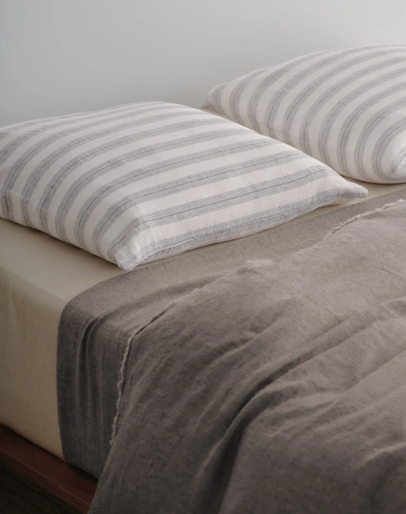 Hale Mercantile | Basix Stripe Linen Euro Pillowcase | Ayrton/Nox