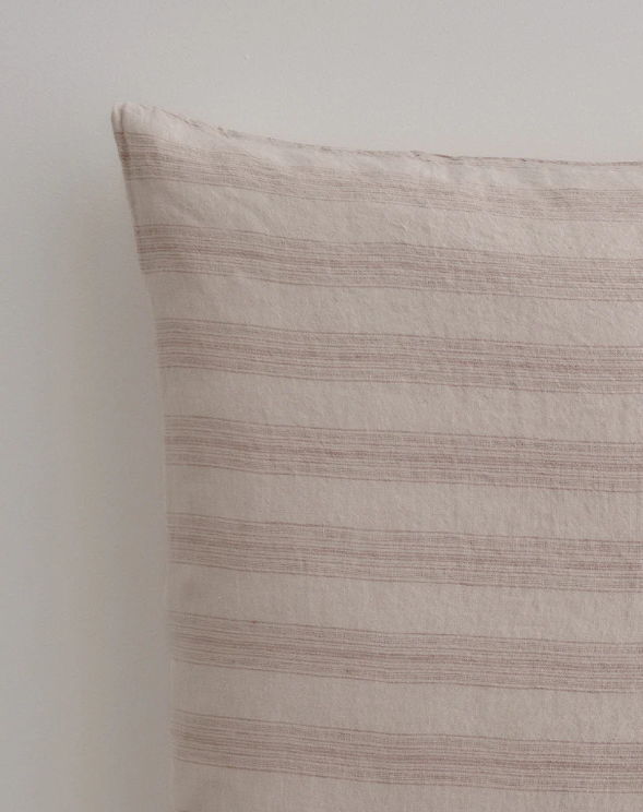 Hale Mercantile | Basix Stripe Euro Linen Pillowcase | Rosa/Floss