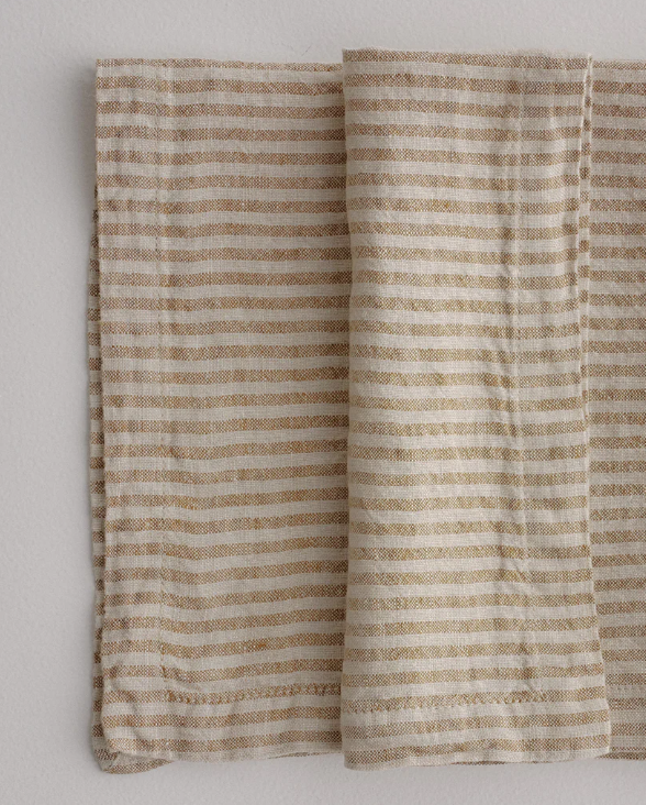 Hale Mercantile | Basix Stripe Linen Napkin | Brun/Sable