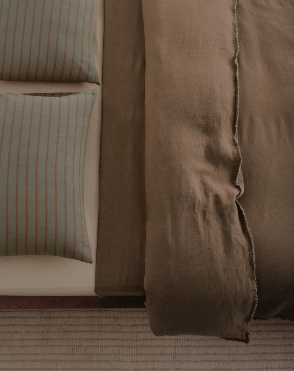Hale Mercantile | Basix Stripe Linen Pillowcase | Mare/Bere