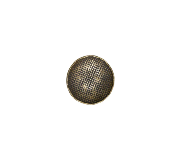 Ankara Round Textured Plate | Vintage Brass