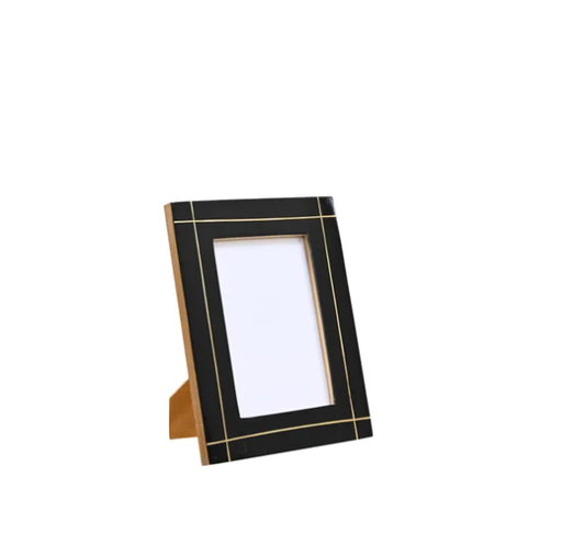 Alder Photo Frame | 6x4 | Black/Gold