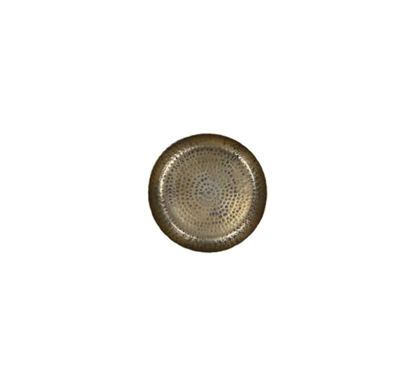 Ankara Hammered Low Bowl | Vintage Brass