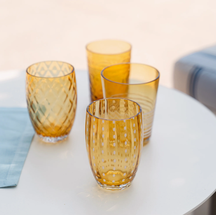 Melting Pot Tumblers | Set of 6 | Amber